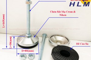 Chân tăng chỉnh chịu lực D80M12xL150(mm)